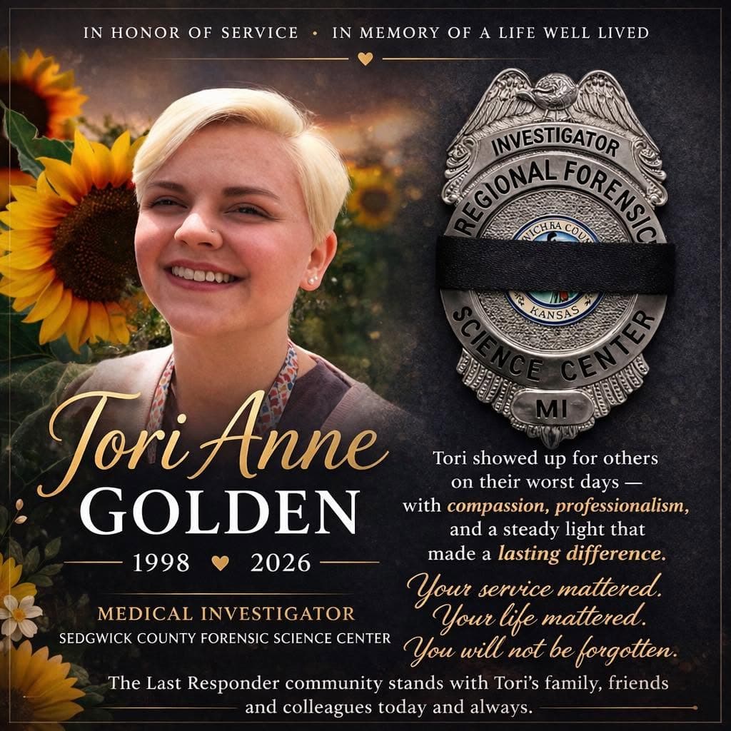 In memoriam — Tori Anne Golden, Medical Investigator, Sedgwick County Forensic Science Center